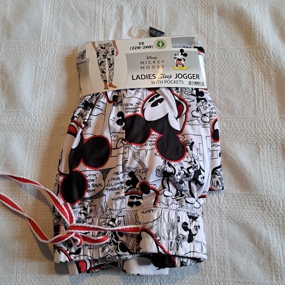 Disney Mickey Mouse women's size XS sleep pants with pockets, NEW